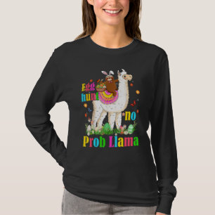 Camiseta Caça De Ovo Sem Prob Llama Bunny Sloth Andando Lla