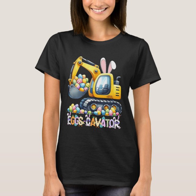 Camiseta Caça De Ovos De Páscoa Eggscavator Para (Frente)