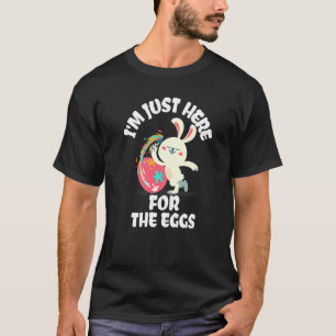 Camiseta Caça De Ovos Estou Aqui Para Os Ovos Engraçados Cr