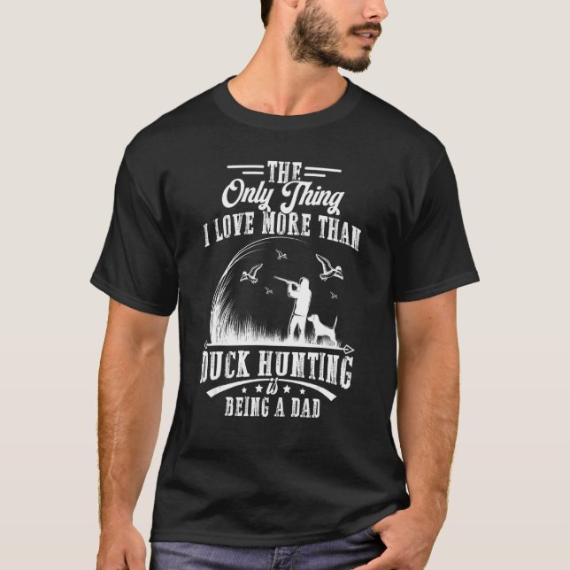 Camiseta Caça De Pato Com Cachorro Pai Padre Hunter (Frente)