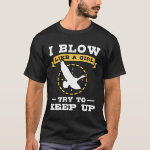 Camiseta Caça De Pato Eu Sopro Como Uma Garota Tentando Con