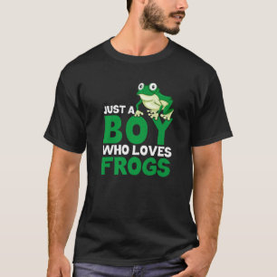 Camiseta Caça de Rãs Apenas um Menino que Ama Rãs