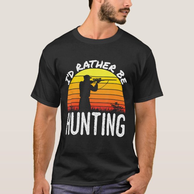 Camiseta Caça De Veneno Elk Moose Preferencialmente Id Hunt (Frente)
