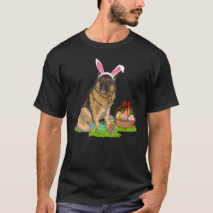 Camiseta Caça divertida ao ovo de Páscoa Bunny cachorro pas