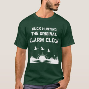 Camiseta Caça Divertida ao Pato O Relógio Alarme Original