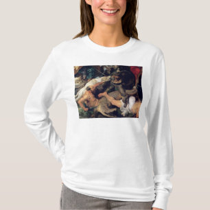 Camiseta Caça do Hippopotamus e do crocodilo, c.1615-16