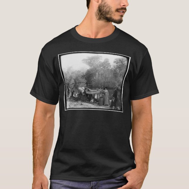 Camiseta Caça do jacaré, rio de Tomoka, Florida 1880-1897 (Frente)