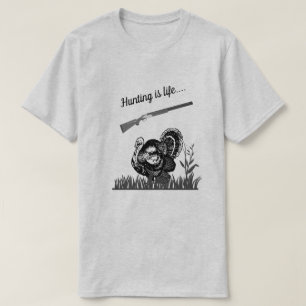 Camiseta Caça é a vida Woods Turquia e Shotgun