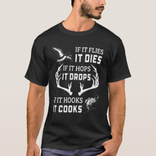 Camiseta Caça e Pesca Caçadores de Veado e Pato Pescador