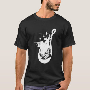 Camiseta Caça E Pesca Gancho Veado Vida Selvagem Natureza P