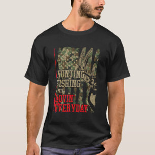 Camiseta Caça Engraçada Amando Pescar Criança do Dia a Dia