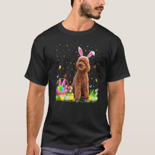 Camiseta Caça engraçada de ovos de Páscoa Poodle Domingo de