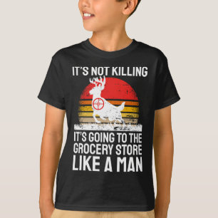 Camiseta Caça Engraçada Dizendo Caçador de Veados Eu Compra