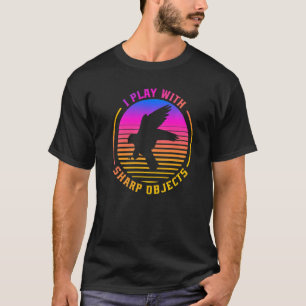 Camiseta Caça Falconry Eu Brinco Com Objetos Sharp Para Fal