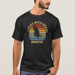 Camiseta Caça Falconry Eu Brinco Com Objetos Sharp Para Fal