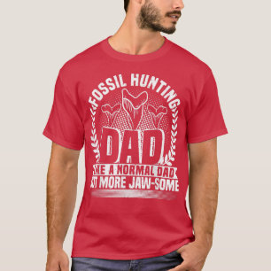 Camiseta Caça Fóssil De Mens, Pai De Caça Fóssil De Tubarão