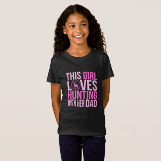 Camiseta Caça Menina Adora Caça Com Seu Pai