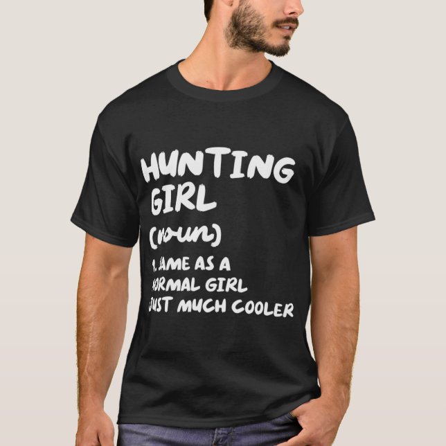 Camiseta Caça Menina Definição Engraçada (Frente)