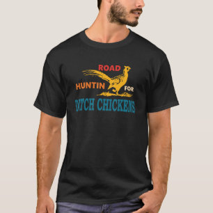 Camiseta Caça na Estrada por Frangos de Valeta Roupas Vinta