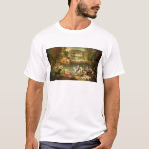 Camiseta Caça na lagoa de Santo-Jean na floresta