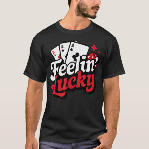 Camiseta Caça-Níqueis Blackjack Pôquer Jogos de Azar
