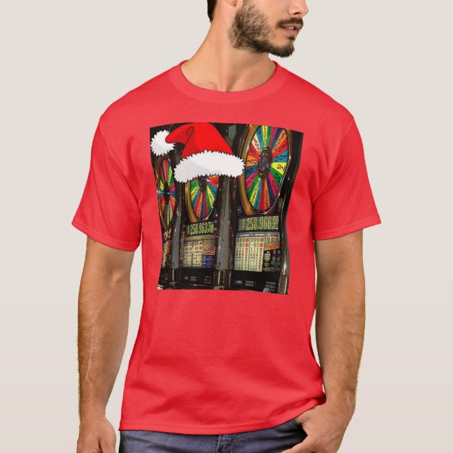 Camiseta Caça-níqueis de Natal em Las Vegas (Frente)