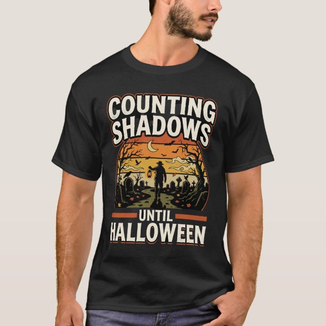 Camiseta Caça Noturna no Cemitério de Halloween (Frente)
