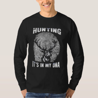 Camiseta Caça-O No Meu DNA Engraçado Identifica Presente
