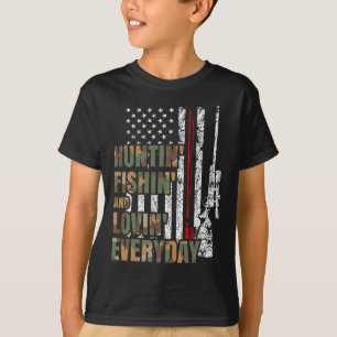 Camiseta Caça Pesca Amoroso Caça de Veado Americano Diário