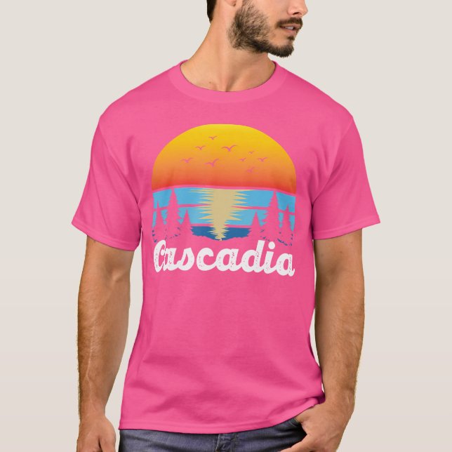Camiseta Caça Pesca Caminhada Acampamento Cascadia (Frente)