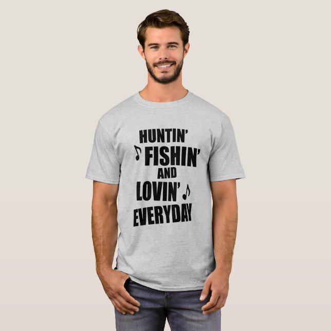 Camiseta Caça, pesca diária (Frente Completa)
