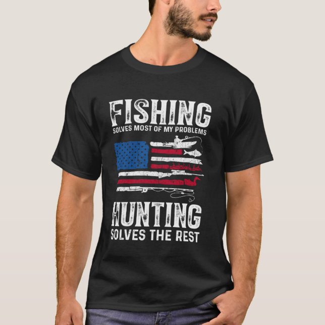 Camiseta Caça Resolve a Maior Parte dos Meus Problemas Pesc (Frente)