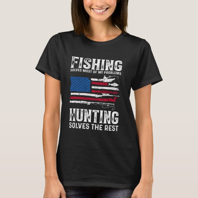 Camiseta Caça Resolve a Maior Parte dos Meus Problemas Pesc (Frente)