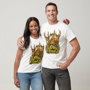 Camiseta Caça selvagem com o papai ideia de presente engraç