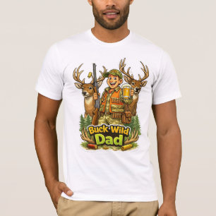 Camiseta Caça selvagem com o papai ideia de presente engraç