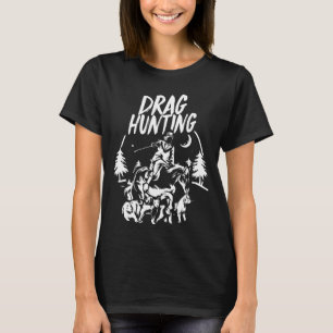 Camiseta Caça Simulada Cavaleiro Cavalo Foxhound Cão Beagle