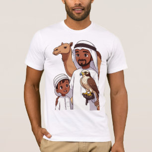 Camiseta Caça Tradicional com Falcões Árabes