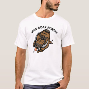 Camiseta Caçador branco do javali