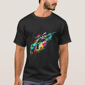 Camiseta Caçador Caça Splash Art Hunter Rifle Bol