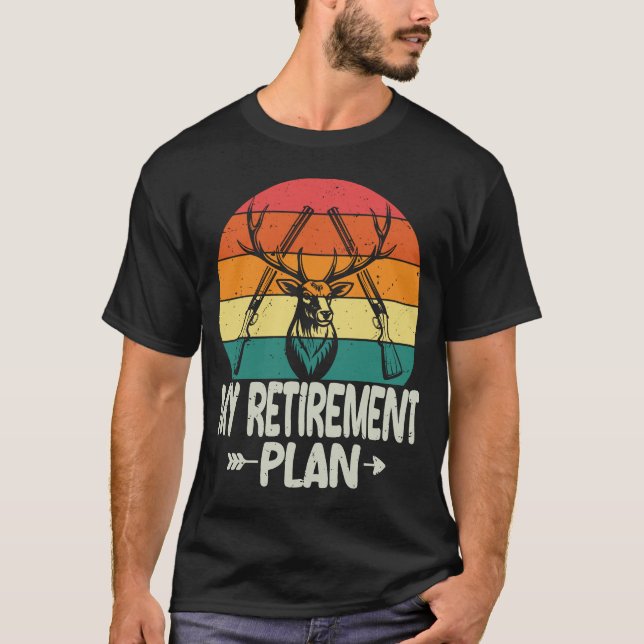 Camiseta Caçador de aposentadoria engraçado caçando meu pla (Frente)