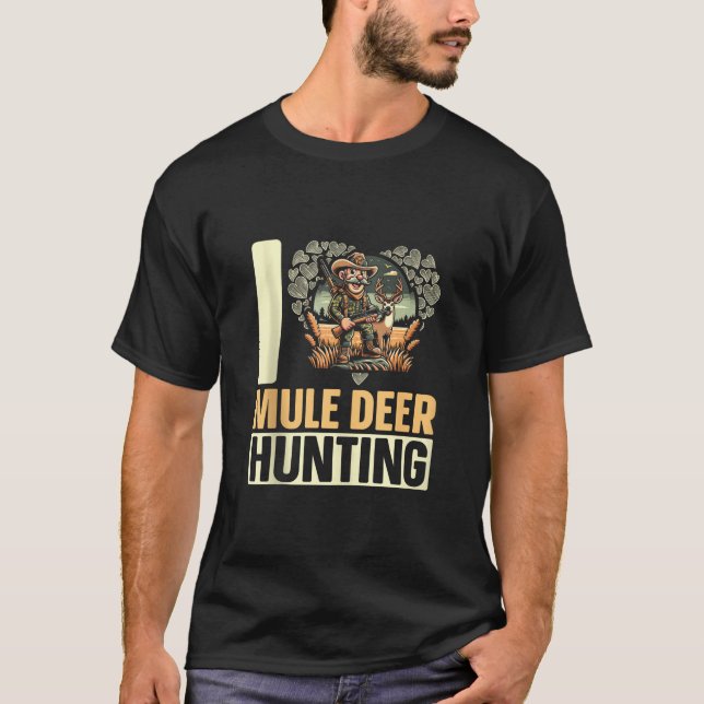 Camiseta Caçador De Caçadores De Animais De Caça A Rifle (Frente)