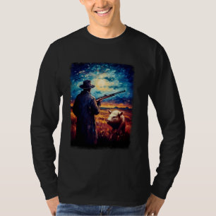 Camiseta Caçador de Cachorros Caçando Pintura Noturna Estel