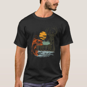 Camiseta Caçador de Cervos Pesca ao Ar Livre Pato Cenário G