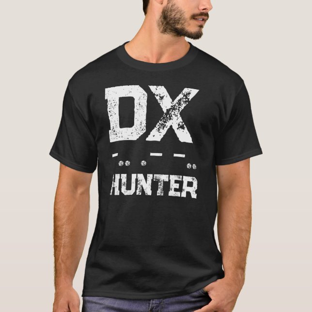 Camiseta Caçador de Código Morse DX DAD (Frente)