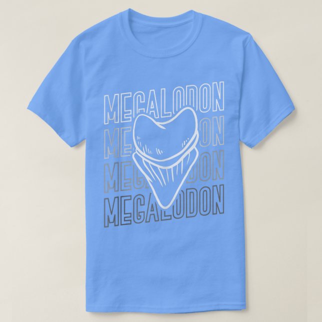 Camiseta Caçador de Dentes da Coleta de Tubarão Megalodon (Frente do Design)
