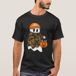 Camiseta Caçador de Doces Camo Fantasma Halloween Truque ou