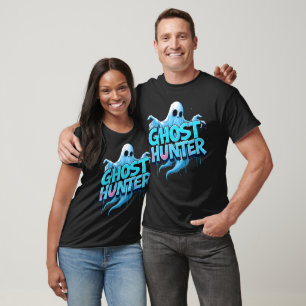 Camiseta Caçador de Fantasmas de Halloween Investigador Par