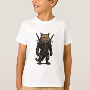 Camiseta Caçador de Gatos – Guerreiro Medieval Fantástico