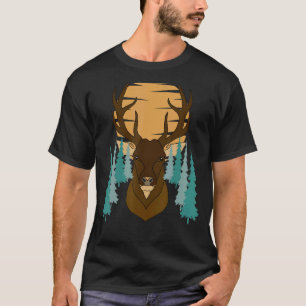 Camiseta Caçador de Impressões de Animais de Caça à Florest