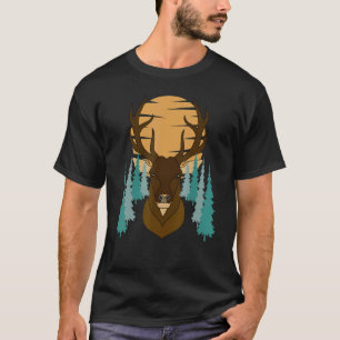 Camiseta Caçador de Impressões de Animais de Caça à Florest